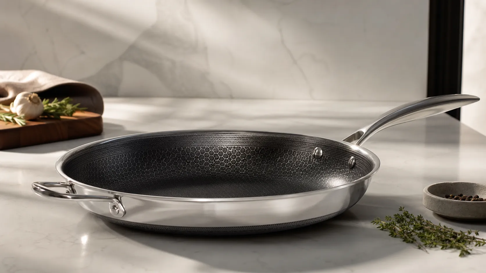 HexClad Hybrid Stainless Steel 12-inch Fry Pan Review 2026